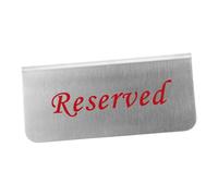 Outanaya Double Sided Metal Reserved Table Sign Stainless Steel Tabletop Indicator for Restaurants Cafes Weddings Meetings Contemporary Stylish Place Card Holder