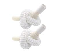 Outanaya Drain Pipe Connector Telescopic Design 2pcs White Flexible S Shape with Adjustable Length, Plastic and Steel Material for Basin and Toilet for Home Use Water Drainage System