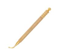 Outanaya Ear Point Massage Probe Curved Pen for Precise Reflexology Acupuncture Treatment Compact Copper Design for Ear Pressure Relief Muscle Relaxation