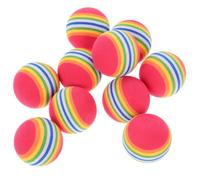 Outanaya Eva Rainbow Ball Floating Pet Random Color 10pcs for Cats and Dogs, Lightweight Chewable Balls for Fetch and Training, Interactive Kitten Set