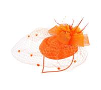 Outanaya Fascinator Headband for Women Vintage Mesh Headpiece Delicate Veil Plume Accents for Weddings Tea Parties Special Occasions Elegant Hair Accessory