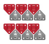 Outanaya Fire Extinguisher Wall Mount Brackets 12Pcs Triangular Heavy Duty Iron Holders for Dry Chemical Extinguishers, Space-Saving Design for Home and Office Use
