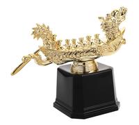 Outanaya Gold Soccer Trophy Plastic Dragon Boat Shaped Winner Trophy with Detailed Craftsmanship and Resistance to Wear, Polished and Refined Appearance for Sports Tournament and Parties