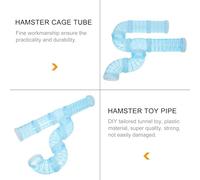 Outanaya Hamster Tube Adventure External Cage Accessory Transparent Plastic Pet Tunnel DIY Connectable Maze for Small Pets Observation and Play