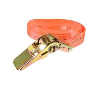 Outanaya Heavy Duty Ratchet Lashing Strap with Polyester Webbing Secure Cargo Fixing Tie Down for Trucks Trailers Camping and Hauling Reliable and Easy to Operate Load Binder in Orange