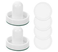 Outanaya Ice Hockey Pushers Table Ice Hockey Pusher Plastic Creative Design Sturdy Construction White Game Room Accessory to Game Experience