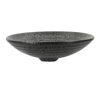 Outanaya Japanese Style Ceramic Flower Pot Medium Black Speckled Three-Legged Planter Bonsai Pot Decorative Garden Flower Bowl for Home Gardening