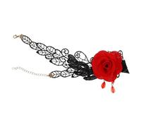 Outanaya Lace Rose Choker Necklace for Women Floral Vintage Gothic Tassel Collar Bridal Wedding Party Accessory with Smooth Texture and Material