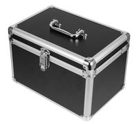 Outanaya Large Makeup Box Metal Organizer with Buckle, Hard Cosmetic Storage Case for Travel and Garden Seed Security
