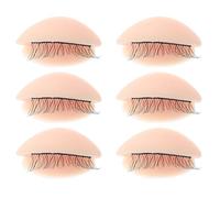 Outanaya Lash Extension Supplies Removable Silicone Eyelids Makeup Practice Kit 3 Pairs with Realistic Lash Replacement Tool for Professional Training