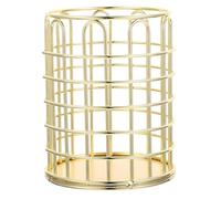 Outanaya Makeup Brush Storage Holder Makeup Storage Box Organiser for Home and Dressing Room Sturdy Elegant Golden Iron with Delicate Design and Organising