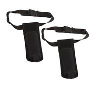 Outanaya Massager Waist Bag 2pcs Essential Oil Bottle Storage Pouch Adjustable Salon Organizer for Therapists and Spa Use Black