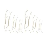 Outanaya Metal Wire Plate Holders 6Pcs for Wall Display with Versatile Use Protective Spring Hooks for Hanging Plates in Living Room or Kitchen