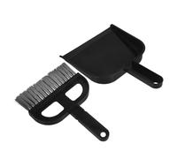 Outanaya Mini Dustpan and Brush Set with Plastic Handle Black Color for Office Corner Cleaning Suitable for Digital Products