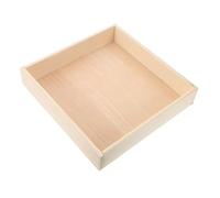 Outanaya Montessori Wooden Sand Play Tray for - Square 25x25x6cm Indoor Sandbox Storage Box for Classroom and Development