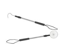 Outanaya Multifunction Telescopic Sand Sifter Kit with Aluminum Alloy Rod and Galvanized Iron Scoop for Beach Shell Collecting and Rock Hunting Portable for Easy Shell Scooping and Sand