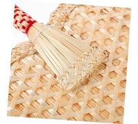 Outanaya Natural Wheat Straw Hand Woven Fan Lightweight Summer Cooling Fan for Elderly for Outdoor and Indoor Use