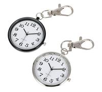 Outanaya Nurse Fob Watch 2Pcs Quartz Pocket Watch with Clip for Medical Personnel and Healthcare Students, Suitable for Hospital and Field Work