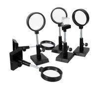 Outanaya Optical Experiment Set Prism, Plane Mirror with Convex and Concave Lenses and Convex Mirror, Made of Glass and Plastic for Physics Teaching for Optical Experiments and Family