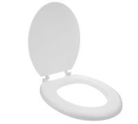 Outanaya Padded Foam Toilet Seat with Thickened Design for Comfortable Experience and Stability, Classic Style White Elongated Toilet Seat Cushion Suitable for Home Bathroom Use
