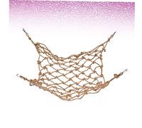 Outanaya Parrot Climbing Net Rope Large Bite-resistant Hemp Hanging Play Gym with Buckle for Parakeet Budgie Macaw Cage Exercise