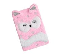 Outanaya Plush Diary Adorable Notebook Students Stylish Cartoon Design for Making Sketches and Listing Ideas for Poetry Work and Daily Notes
