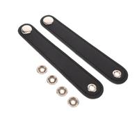 Outanaya Portable Black Pu Leather Accordion Strap with 4 Buckle Fastening, Double Layer Design for Secure Bellows Closure, Universal Compatibility for Musical Instrument Maintenance