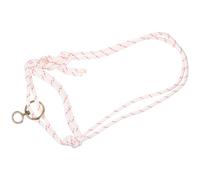 Outanaya Portable Cattle Halter Rope Bitless Bridle for Livestock Handling Sturdy White Braided Cow Head Collar Suitable for Farm and Ranch Use