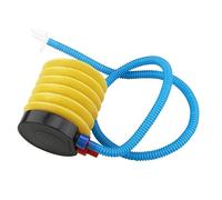 Outanaya Portable Mini Balloon Foot Air Pump Inflator with Long Flexible Hose for Easy Inflation and Deflation Compact Plastic Design in Blue and Yellow for Balloons