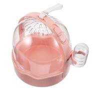 Outanaya Portable Parrot Travel Cage with Large Ventilated Space, Lightweight Small Bird Carrier for Outdoor Use, Portable Birdcage for Parakeets and Budgies in Pink