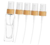 Outanaya Pump Head Accessories 5pcs Bamboo Spray Bottle Nozzle Replacement Fine Mist Spray Tops White for Essential Oil Bottles Refillable Cosmetic Sprayer Suitable for Personal Care Use