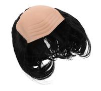 Outanaya Realistic Black Balding Wig for Men, Short Straight Synthetic Hairpiece with Breathable High Temperature Fiber, Versatile Costume Accessory for Daily Use and Theatrical Productions