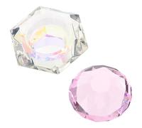 Outanaya Refillable Crystal Nail Art Glass Dish Cup for Acrylic Liquid and Powder, Suitable for Salon and Home Use, Sturdy Glass Material, for Nail Art Artists