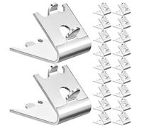 Outanaya Refrigerator Shelf Clips to Lock Racks Tightly and Reduce Offset 24pcs for Stainless Steel with Polished Burr-Free Surface, Small Bracket Shape for Fridge Racks for Home and