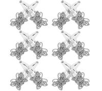Outanaya Rhinestone Butterfly Hair Clips Secure Hold 12pcs Metal Snap Hair Barrettes Comfortable to Hold for Girls and Women for Daily Life and Christmas Party