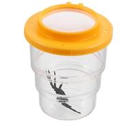 Outanaya Science Insect Observation Box with 3-section Magnifying Cup, Orange Bug Viewer Cage for Nature Exploration and Collecting, Educational for Boys