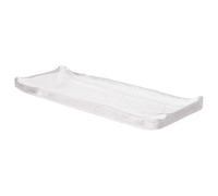 Outanaya Serving Plate Oblong Glass Food Serving Platter Rectangular Glass 3 Section and Elegant Table Presentation for Sushi and Snacks for Restaurant Use