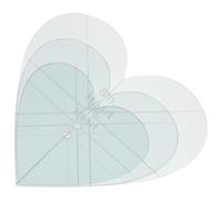 Outanaya Sewing Rulers Stitching Ruler 3Pcs Heart Shape Acrylic for Quilting Craft Projects Embroidery Templates 30Cm