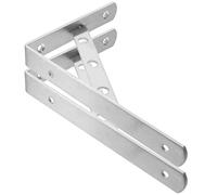 Outanaya Shelf Brackets Stable Triangular Structure 2pcs Silver Stainless Steel with Polished and Brushed , Thickened Diagonal Brace , Strong Bearing Capacity for Wall Mount Floating