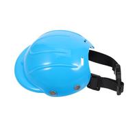 Outanaya Small Dog Helmet for Riding - Adjustable Blue Protective Pet Safety Hard Hat with Chin Strap, Crash-resistant Dog Motorbike Headgear for Outdoor Biking and Scooter Use