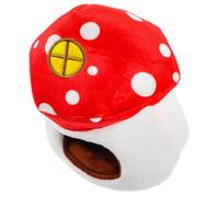 Outanaya Small Hamster Hideout Warm Hamster Nest Safe Entertainment Cotton Mushroom Shape Cage Bed for Guinea Pig and Small Pets in Everyday Life