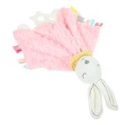 Outanaya Soothing Blanket Rabbit Plush Comfort Towel with Security Tags for Sleep and Sensory Play Soft Machine Washable Appeasing for Newborns Year