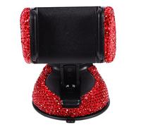 Outanaya Suction Cup Car Phone Mount Vehicle Mounted Phone Holder for Air Vent Red Diamond