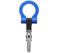 Outanaya Trailer Ring Towing Hook Auto Tow Hook Car Decoration Blue Aluminum Alloy Sporty Style Foldable Feature Allows Safe Towing Not Easy to Deform Front Bumper Use