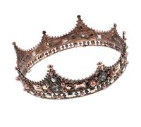 Outanaya Vintage Baroque Black Bridal Crown Glass Material, Elegant round Tiara Adding Charm and Elegance for Fashion and Beauty Look Or Anniversary Accessories