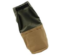 Outanaya Vintage Canvas Handheld Oil Lamp Storage Bag for Camping, Dustproof Kerosene Lantern Pouch with Buckle, Green and Brown Outdoor Lantern Accessories