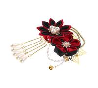 Outanaya Vintage Floral Hairpin Tassels for Women Elegant Ancient Style Side Clip Accessory for Kimono Outfits Intricate Design for Effortless Styling