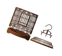 Outanaya Vintage Portable Bird Cage Round Carrier for Parakeets Lovebirds Finches Hygienic Design for Easy Cleaning Spacious Villa for Use
