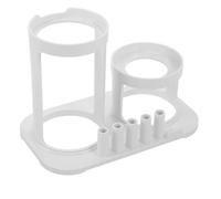 Outanaya Water Flosser Storage Organizer Water Flosser Accessories Holder White Plastic Modern Sleek Minimalist Space-Saving Design for Bathroom Shower 7.07x5.03x4.13in