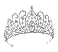 Outanaya Wedding Bride Crown Rhinestone Crowns Delicate Glitter Zinc Alloy Not Easy to Break Not Easy to Fade Bride Elegant Charming Silver Weddings Special Occasions Hair Accessory